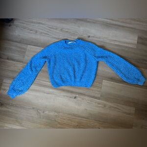 Altar'd State Vibrant Blue Crew Neck Sweater